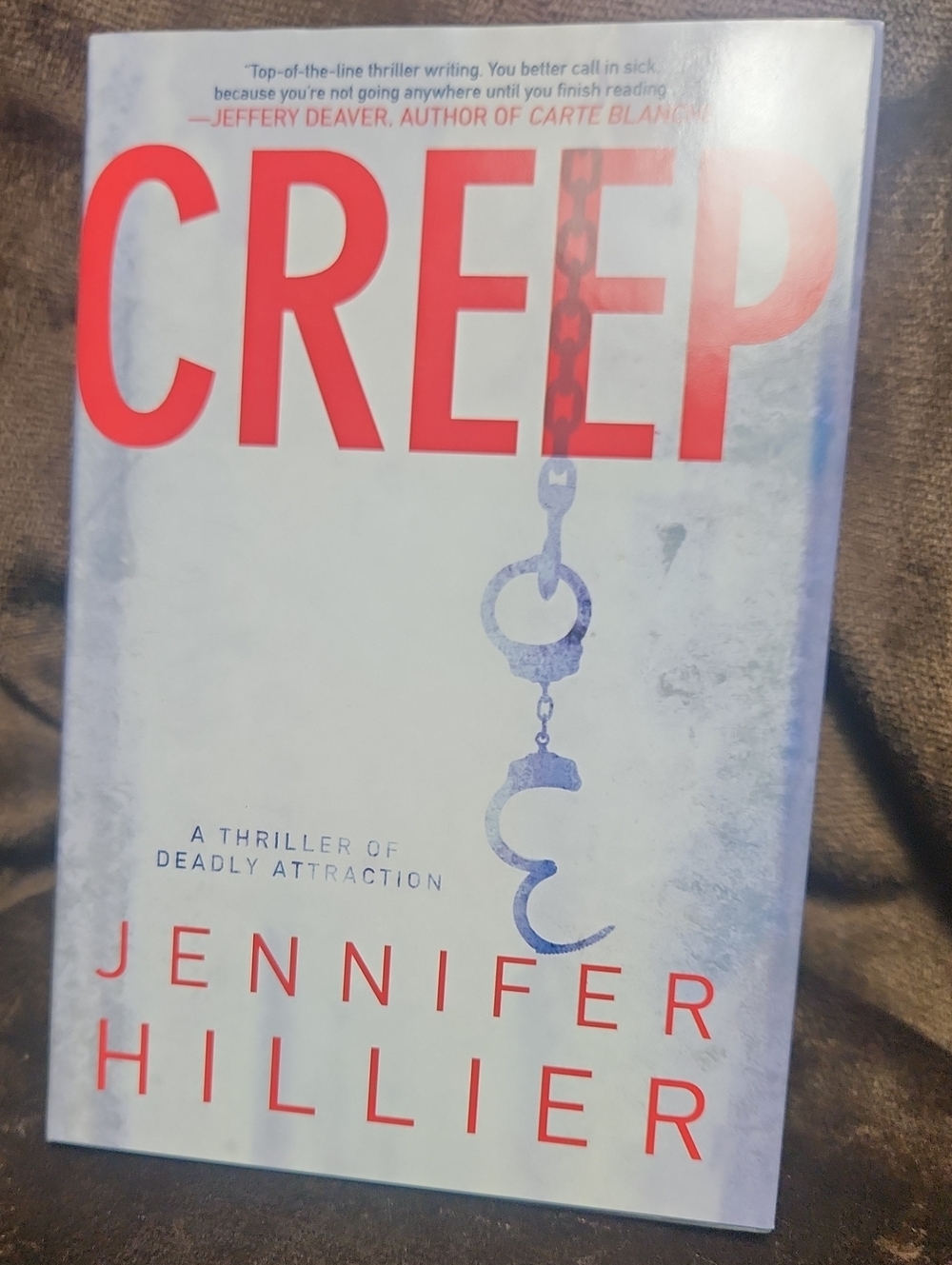 CREEP by — Book with Red and White Cover Jennifer Hillier Hardback